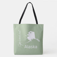 Alaska Staat Karte mit personalisiertem Herznamen