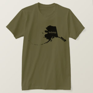 Alaska Staat Map Belong T - Shirt