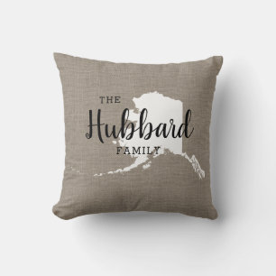 Alaska Staat Monogram Kissen