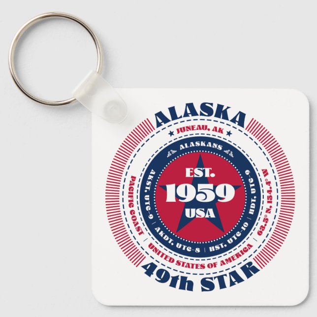 Alaska Staat Schlüsselanhänger (Vorderseite)
