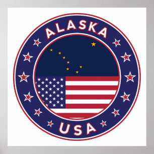 Alaska, Staaten der USA Poster