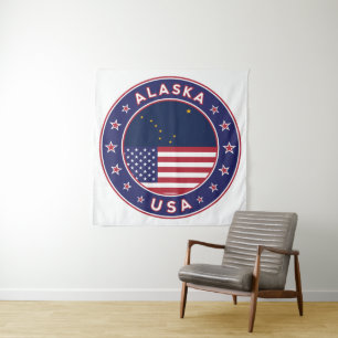 Alaska, Staaten der USA Wandteppich