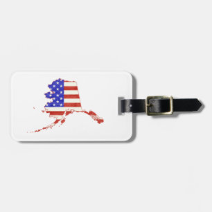 Alaska-Staats-amerikanische Flagge Gepäckanhänger