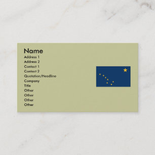 Alaska-Staats-Flagge Visitenkarte