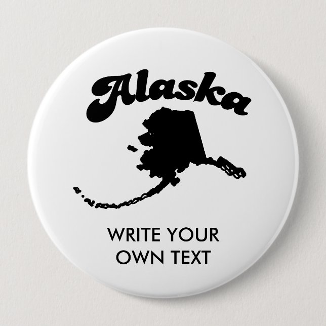 ALASKA-STAATS-MOTTO-T - SHIRT BUTTON (Vorderseite)