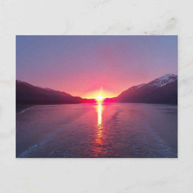 Alaska Sunset Postkarte (Vorderseite)