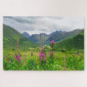 Alaska-Tal-Wildblumen