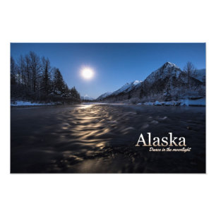 Alaska-Tanz im Mondschein Fotodruck