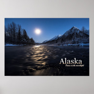Alaska-Tanz im Mondschein Poster