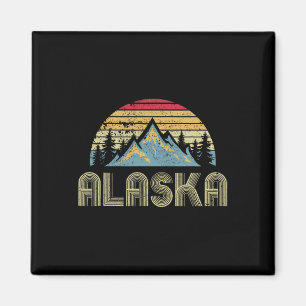 Alaska Tee - Retro Vintage Berge Natur Wandern Magnet