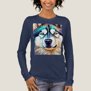 Alaska Territory Hund The Malamute Art Portrait Tri-Blend Shirt