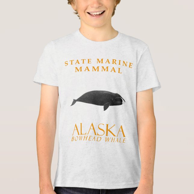 Alaska Territory Marine Mammal The Bowhead Whale Tri-Blend Shirt (Vorderseite)