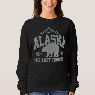 Alaska The Last Frontier EST 1959 Grizzlybär Mou Sweatshirt