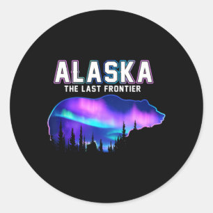 Alaska The Last Frontier Est. 1959 Nordlichter Runder Aufkleber