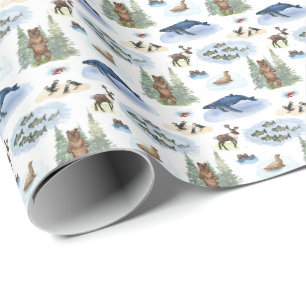 Alaska Tier-Toile (Originalfarben) Geschenkpapier