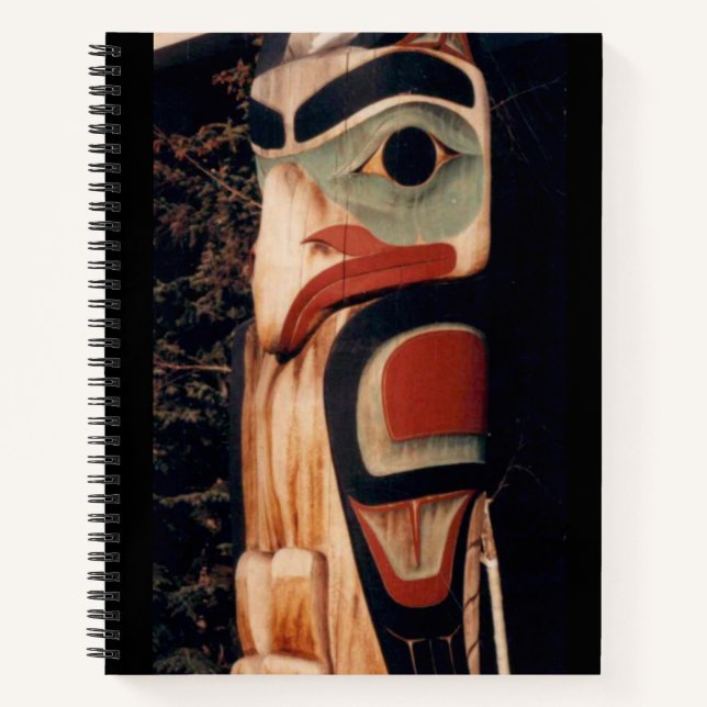 Alaska Totem Pole Foto Notizbuch (Vorderseite)