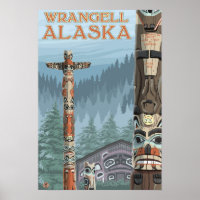 Alaska Totem Poles - Wrangell Alaska