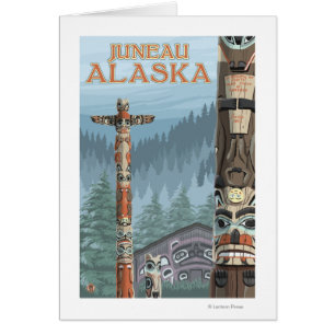 Alaska-Totempfähle - Juneau, Alaska