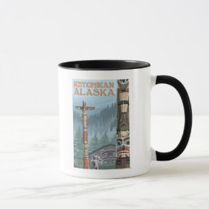 Alaska-Totempfähle - Ketchikan, Alaska Tasse