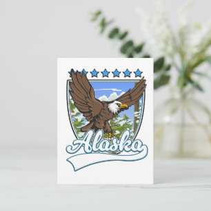 Alaska Travel Patch Feiertagspostkarte