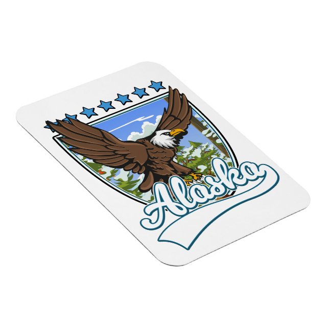 Alaska Travel Patch Magnet (Rechte Seite)