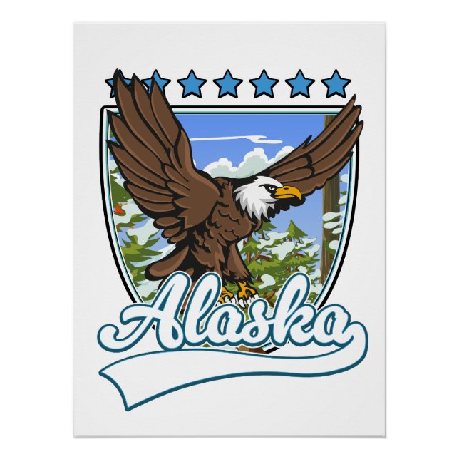 Alaska Travel Patch Poster (Vorderseite)