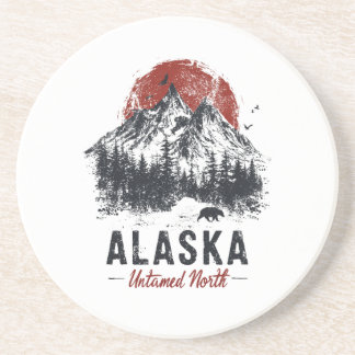 Alaska Untamed North Mountain Wilderness Outdoor Getränkeuntersetzer