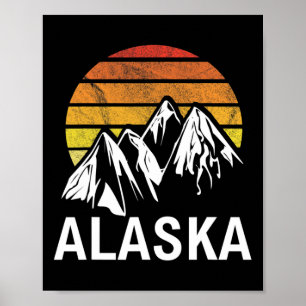Alaska Usa America Ski Resort Snowboarden Poster