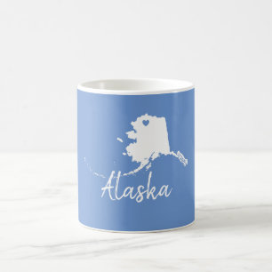 Alaska usa Staat Karte mit Herzform Kaffeetasse