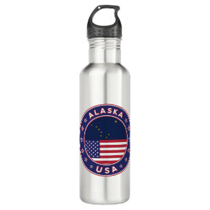 Alaska, USA Staaten, Alaska T - Shirt, Alaska Aufk Edelstahlflasche