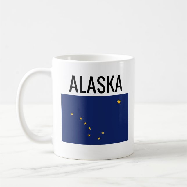 Alaska // USA Staatsflagge Kaffeetasse (Links)