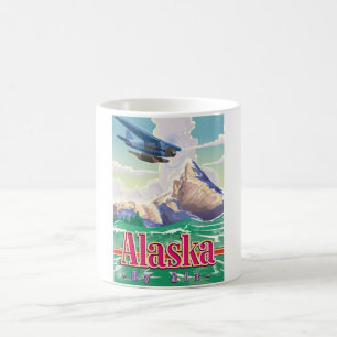 Alaska USA Vintage Reiseplakat. Kaffeetasse