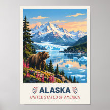 Alaska USA – Vintage Reiseplakat