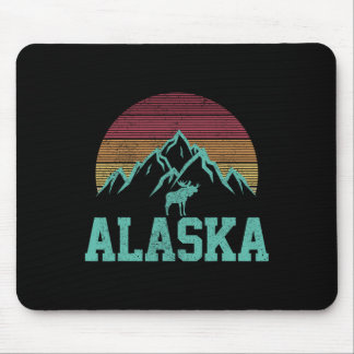 Alaska Vintage-Elch-Outdoor-Natur-Wander-Andenken Mousepad