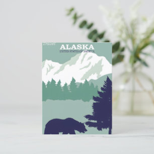 Alaska Vintage Poster Postkarte