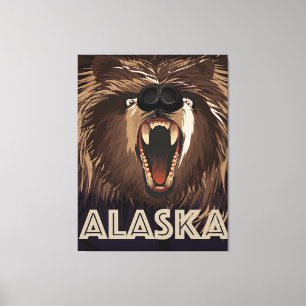Alaska Vintage Reiseplakat Leinwanddruck