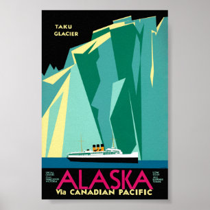 Alaska Vintage-Reisewerbeposter restauriert Poster