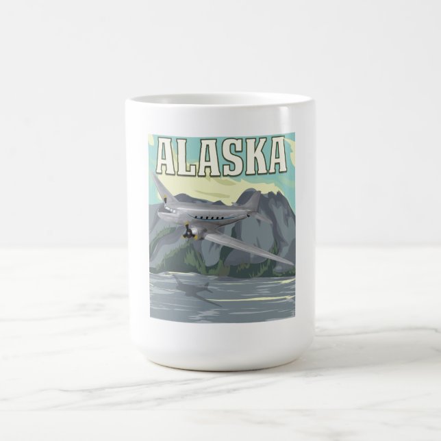 Alaska Vintage Travel Poster Kaffeetasse (Mittel)