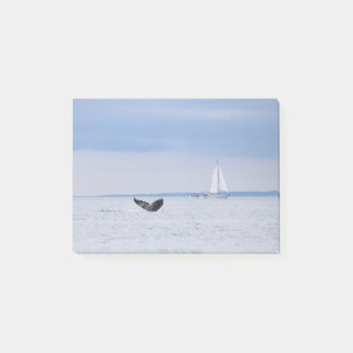 Alaska - Wal und Segelboot Post-it Klebezettel