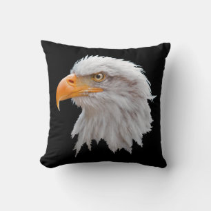 Alaska-Weißkopfseeadler-Kissen (Schwarz) Kissen