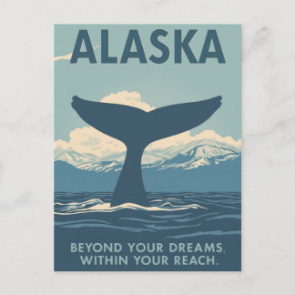 Alaska Whale Tail Adventure Postkarte
