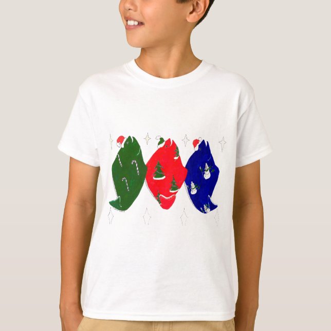 Alaska Whimsical Christmas Wildlife T-Shirt (Vorderseite)