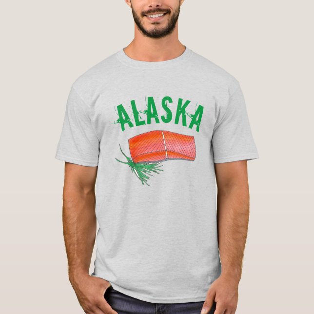 ALASKA Wild Alaskan Lachs Fischfilet Meeresfrüchte T-Shirt (Vorderseite)