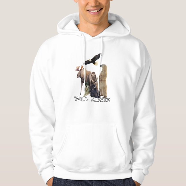 Alaska Wildlife Hooded Sweatshirt (Vorderseite)