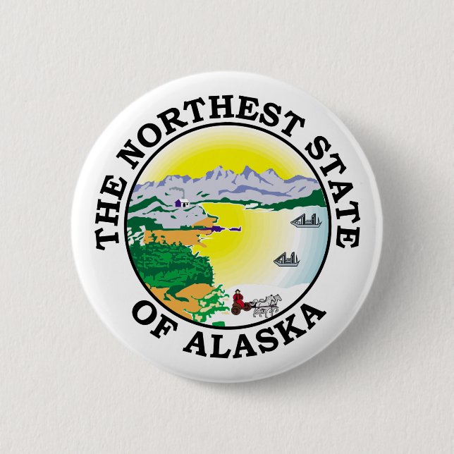 Alaska-Zeichen Button (Vorderseite)