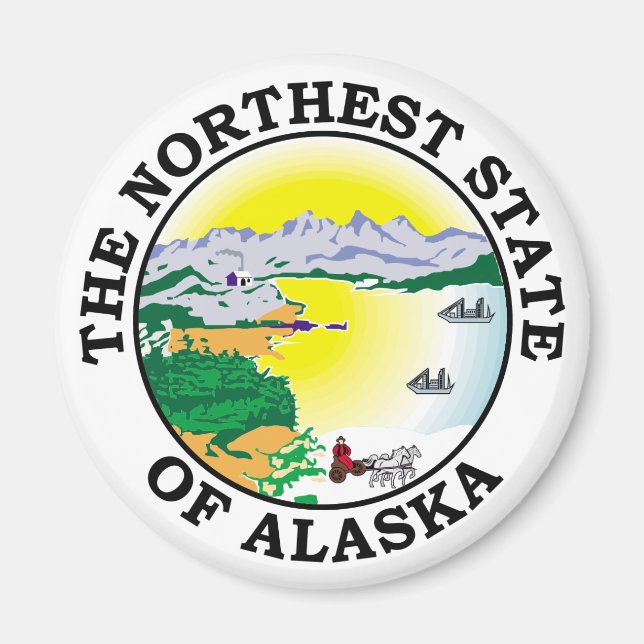 Alaska-Zeichen Magnet (Vorne)
