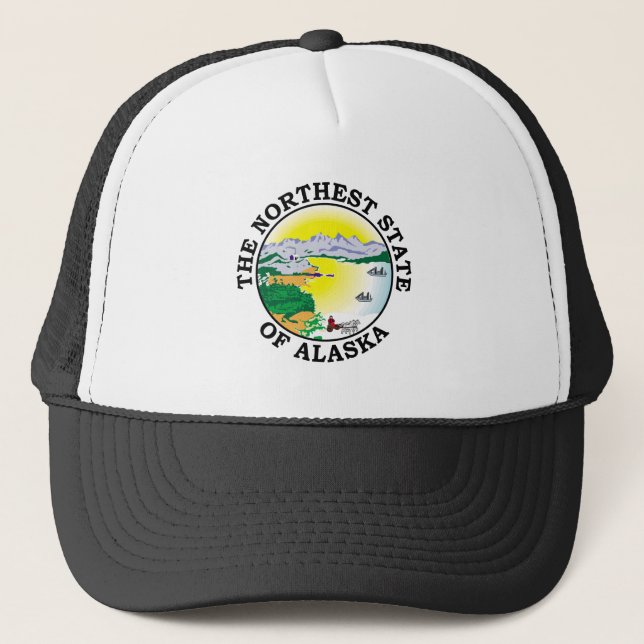 Alaska-Zeichen Truckerkappe (Vorderseite)