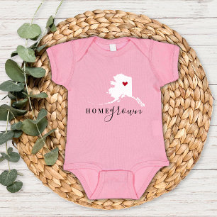 Alaska Zuhause Grown Staat T-Shirt Baby Strampler