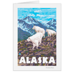 AlaskaBergziegen Vintage Travel Poster