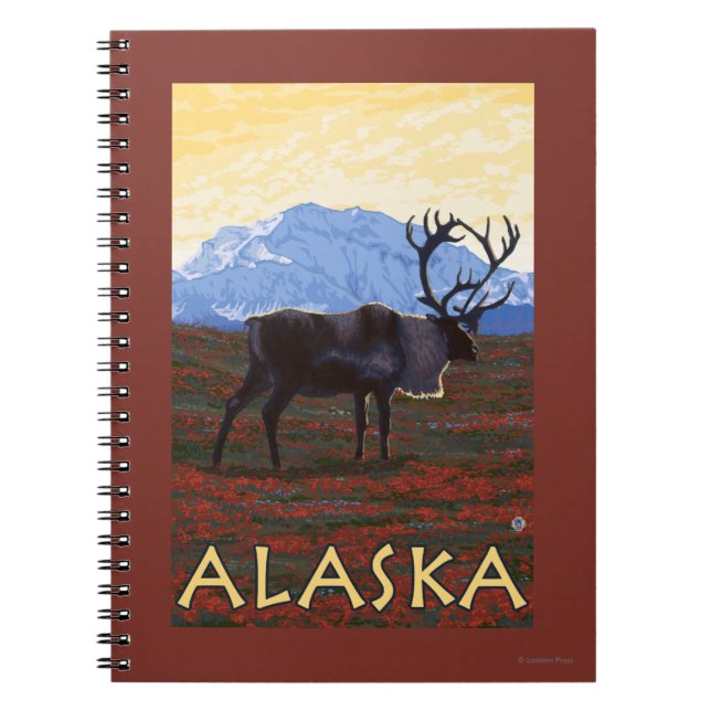 AlaskaCaribbean Vintage Travel Poster Notizblock (Vorderseite)